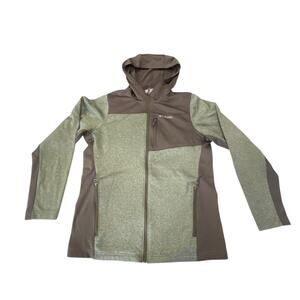 Columbia Harlem Park Hybrid Full Zip Hoodie Sweatshirt Size Small Green Jacket